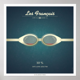 Póster Les Français qui ont une piscine