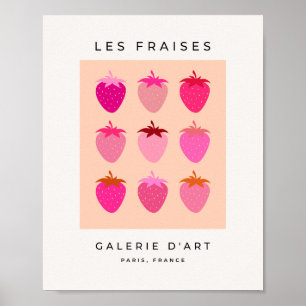 Poster Les Furges 02 Pink E Orange Preppy Strawberry