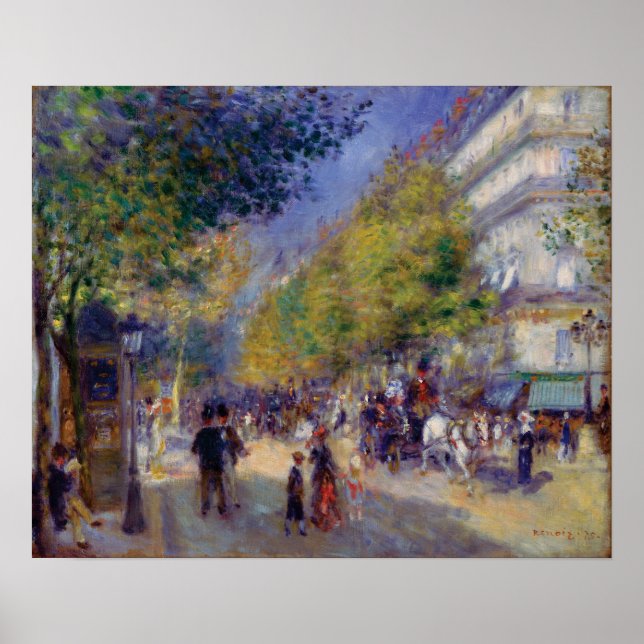 Póster Les Grands Boulevards por Renoir (Frente)