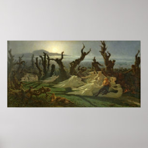 Póster Les Lavandieres de la Nuit c.1861
