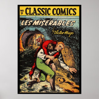 Poster Les Miserables Victor Hugo Comic Book Cobrir
