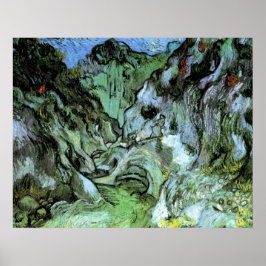 Póster Les Peiroulets Ravine por Vincent van Gogh