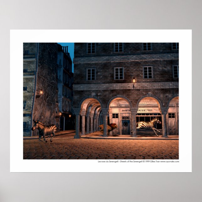 Poster Les rues du Serengeti - Ruas do Serengeti (Frente)