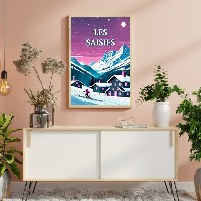 Póster Les Saisies : Douceur des Cimes, Pureté Hivernale (Criador carregado)