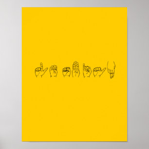 Póster Lésbica no linguagem gestual