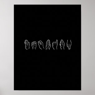 PÓSTER LÉSBICA NO LINGUAGEM GESTUAL