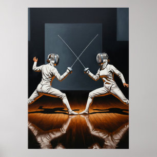 Poster L'ESCR IMEUSE (O Fencer) - Arte Original Deco Artº