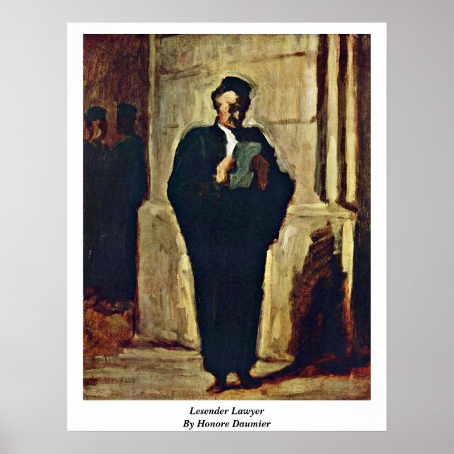 Póster Lesender Lawyer Por Honore Daumier (Frente)