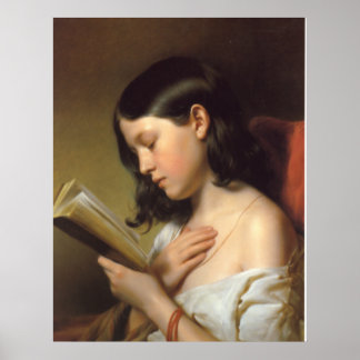 Póster Lesendes Mädchen