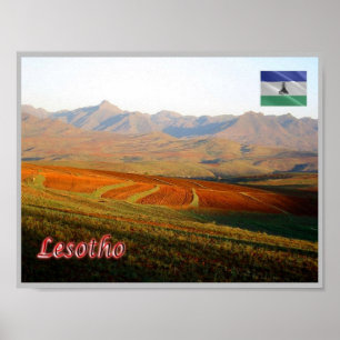 Poster Lesoto - Paisagem -