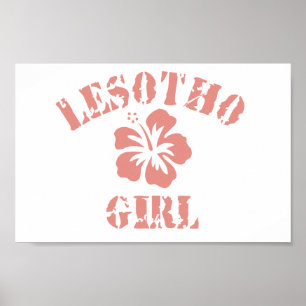 Poster Lesoto Pink Girl