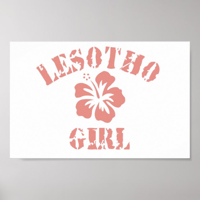 Poster Lesoto Pink Girl (Frente)