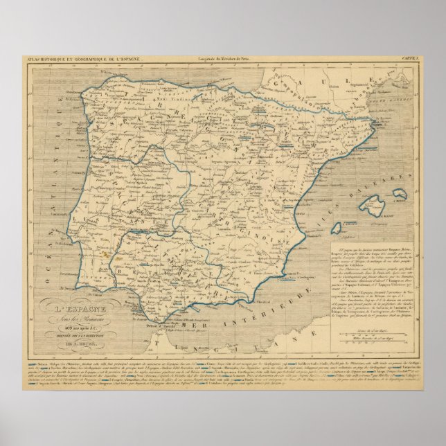 Póster L'Espagne sous les Romains 409 ans apres JC (Frente)