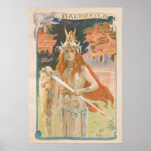 Poster L'Estampe moderno: Brunnhild, Gaston Bussiere