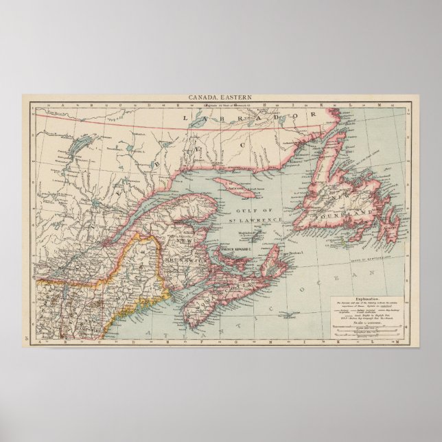 Póster Leste do Canadá (Frente)