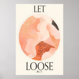 Poster Let Loose Art Print Abstract Peach Gradients