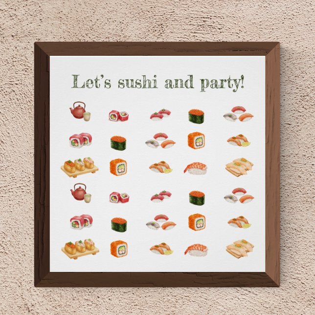 Póster Let’s sushi and party! (Criador carregado)