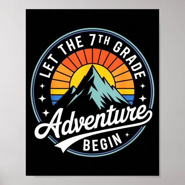 Poster Let The 7th Grade Adventure Begin Back To School S (Frente)