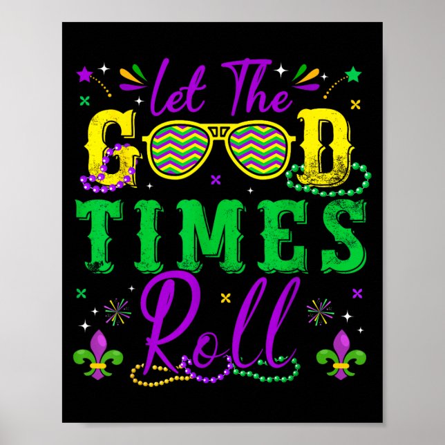 Poster Let The Good Times Roll Mardi Gras New Orleans Men (Frente)