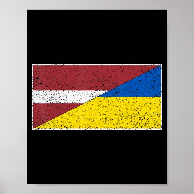 POSTER LETÓNIA UCRÂNIA, PAVILHÃO LETÃO UCRANIANO (Frente)