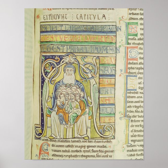 Póster Letra "A" histórica que representa as gerações (Frente)