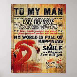 Poster Letra Adorável Para O Meu Marido Bonito present