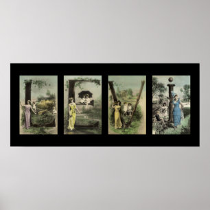 Póster Letra alfabética LEVI Art