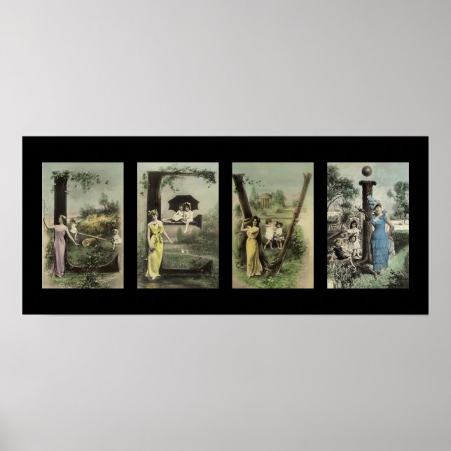 Póster Letra alfabética LEVI Art (Frente)