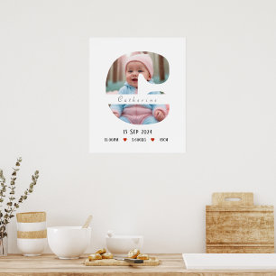 Poster Letra alfabética personalizada do bebê - C - Poste