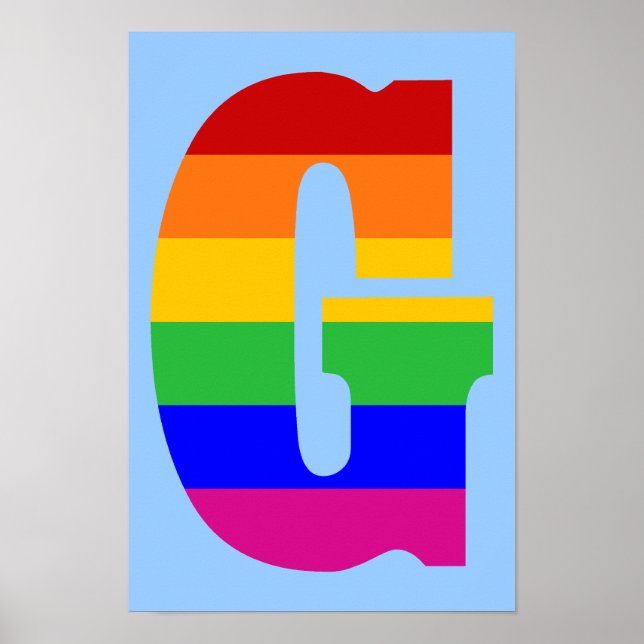 Póster Letra arco-íris G (Frente)