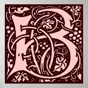 Poster Letra B do monograma