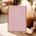 Poster Letra Caprichosa | Placa de Cartões e Presentes Ro<br><div class="desc">Apresentamos nosso deslumbrante script caprichoso | cartão rosa empoeirado e sinal de presentes perfeito para a sua simples celebração boho moderna de primavera. Nosso design elegante inclui uma paleta de cores pastéis vibrantes e brilhantes com um script de caligrafia chique vintage. Quer você prefira um estilo minimalista ou clássico, nosso...</div>