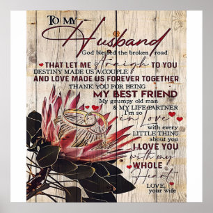Poster Letra Coca-a-Marido Presente Design Legal