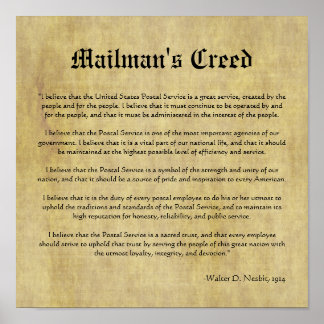 Poster Letra Creed do Carrier Gift