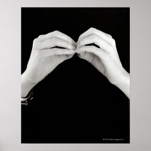 Póster Letra de assinatura b do homem no linguagem