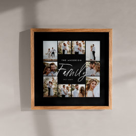 Poster Letra familiar elegante colagem de fotos mínima mo