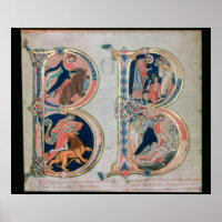 Letra inicial "B" Beatus vir - Bendito é o