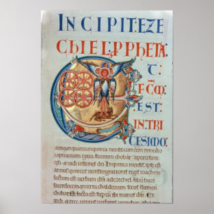 Póster Letra inicial "E" e factum est