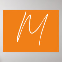 Letra inicial Monograma Estilo moderno Laranja Bra