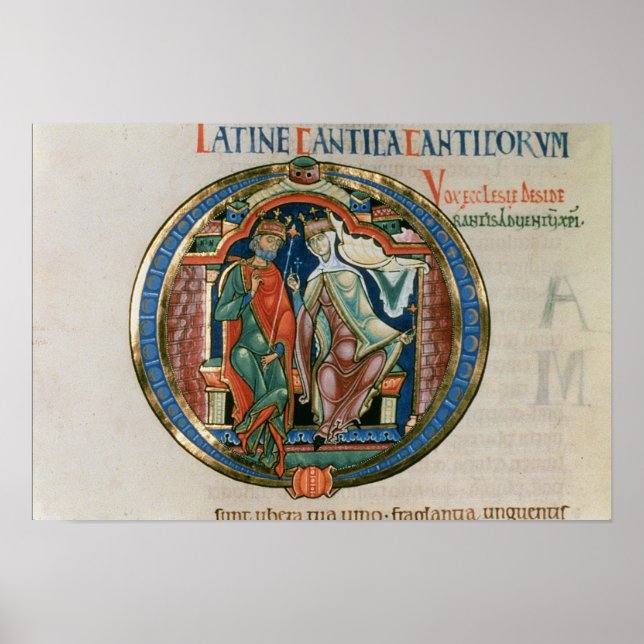 Póster Letra inicial 'O' Osculatur me - Deixe-me beijar (Frente)