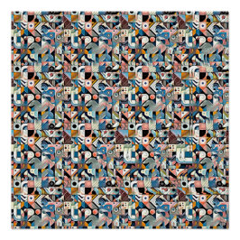 Póster LETRA J ESTEREOGRAMA 20"x20", Semi-Brilho, Sem Mol