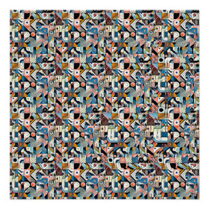 Póster LETRA J ESTEREOGRAMA 20"x20", Semi-Brilho, Sem Mol