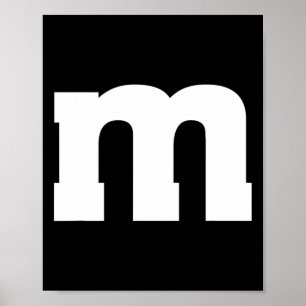Poster Letra M Maiúscula Alfabeto