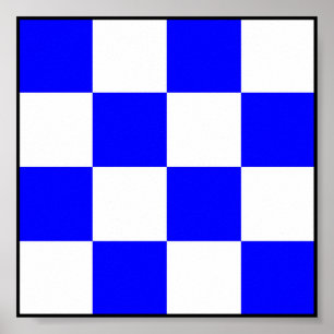 Póster Letra marítima internacional da bandeira de sinal