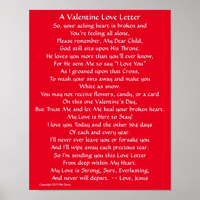Póster Letra namorados Love (Frente)