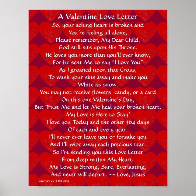 Póster Letra namorados Love (Frente)