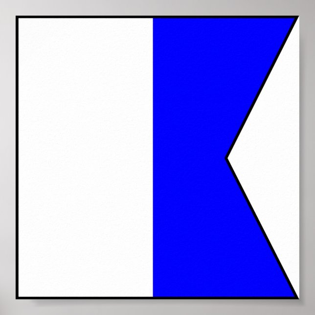 Póster Letra náutica de bandeira marítima internacional (Frente)