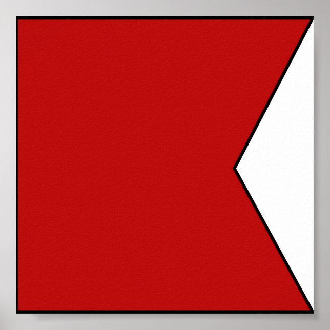 Póster Letra náutica de bandeira marítima internacional (Frente)