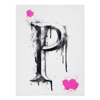 Póster Letra P - Tipografia