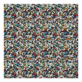 Póster LETRA R ESTEREOGRAMA 20"x20", Semibrilho, Sem Mold